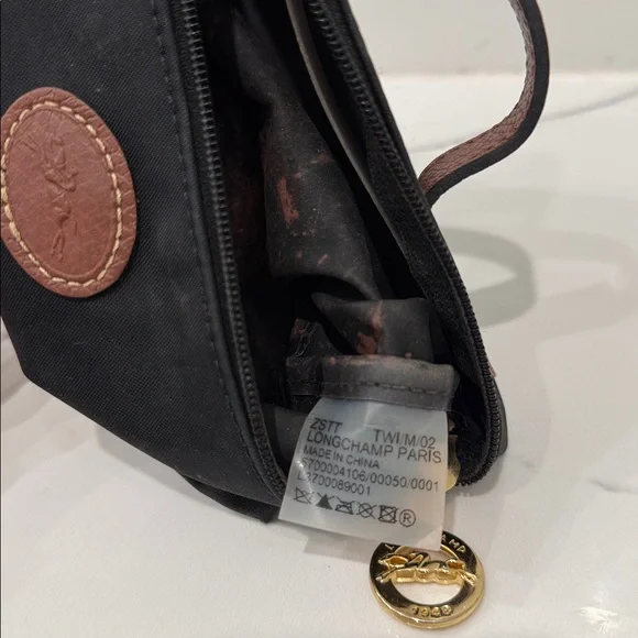 Longchamp Le Pliage Black Nylon Cosmetics Case - Picture 5 of 6